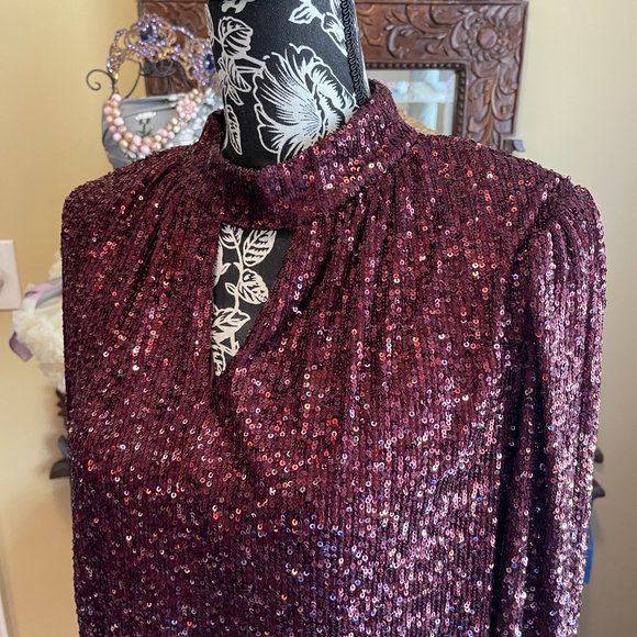 Cable & Gauge Tops Cable Gauge Nwot Large Deep Cranberry Burgundy